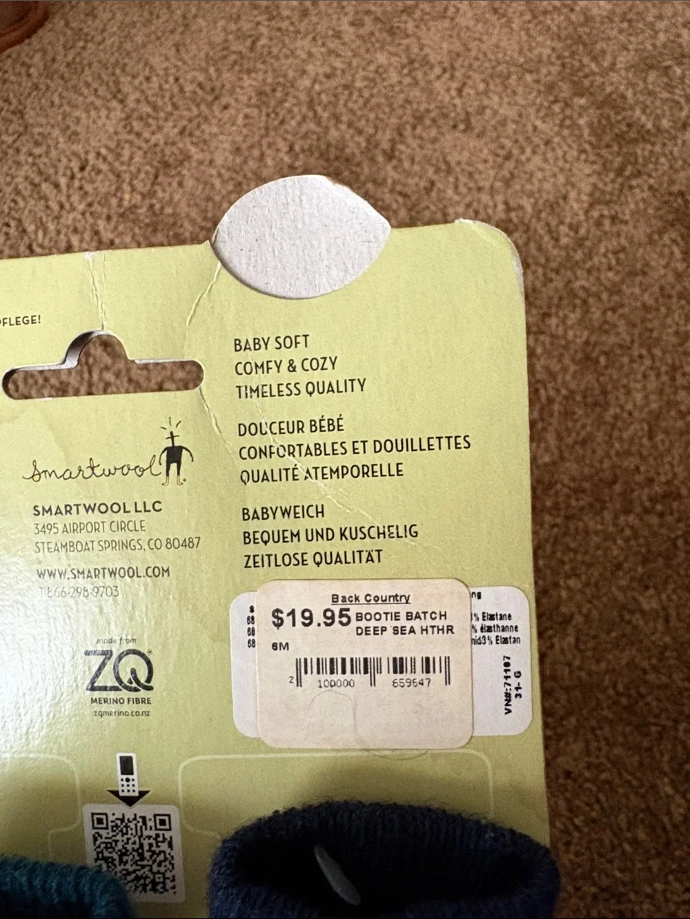 NWT Smartwool Baby Booties Set 0-6 months